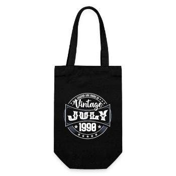 Juli 1990. Geburtstagsgeschenk Juli 1990. - Geschenkbeutel für Flaschen - Schwarz - Vorne