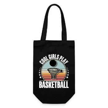 Basketball Basketballerin Frauen Mädchen - Geschenkbeutel für Flaschen - Schwarz - Vorne