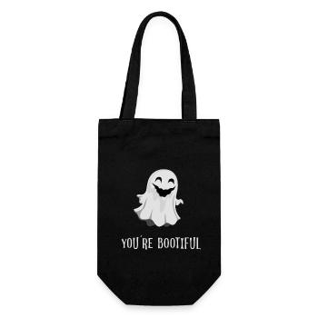 you´re bootiful boo Geist - Geschenkbeutel für Flaschen - Schwarz - Vorne