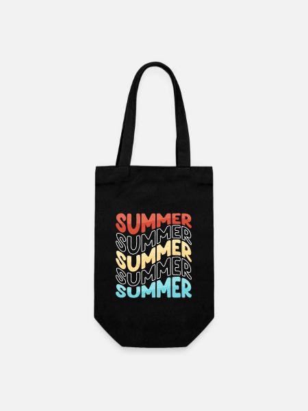 Summer - Geschenkbeutel für Flaschen - Schwarz