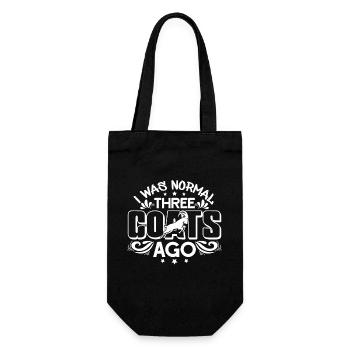 Goat I was Normal Three Goats Ago - Gift Bag for Bottles - black - Front