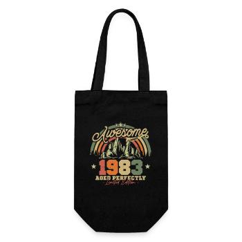 Vintage- und Retro-Geburtstagsgeschenk 1983 - Geschenkbeutel für Flaschen - Schwarz - Vorne