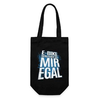 E-Bike Fahrrad E Bike Elektrofahrrad Mann Spruch - Geschenkbeutel für Flaschen - Schwarz - Vorne