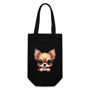 Charmant portrait de Chihuahua - Sac à bouteille - noir - Devant