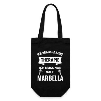 Marbella Andalusien Spanien Costa Del Sol Idee - Geschenkbeutel für Flaschen - Schwarz - Vorne
