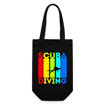Tauchen Taucher Tauchausrüstung Scuba Diving - Geschenkbeutel für Flaschen - Schwarz - Vorne