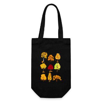 Halloween, Autumn, Trees, Autumn, Season, Leaves, Leaf - Gift Bag for Bottles - black - Front
