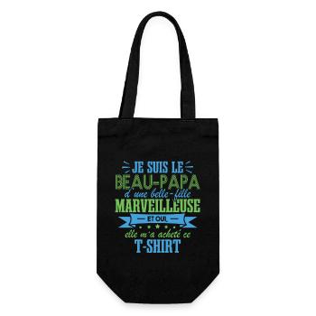 Beau-Papa Du Monde Cadeau Fête des pères T-Shirt - Sac à bouteille - noir - Devant