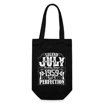 Juli 1959. Geburtstagsgeschenk Juli 1959. - Geschenkbeutel für Flaschen - Schwarz - Vorne