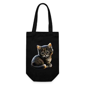 Cat Cats Cat lover cute kitten - Gift Bag for Bottles - black - Front