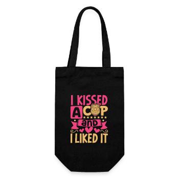 Police Cop Officer Police Office - Gift Bag for Bottles - black - Front