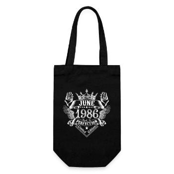 Juni 1986 | Juni 1986 Jubiläum 1986 - Geschenkbeutel für Flaschen - Schwarz - Vorne