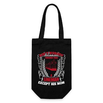 Lineman Lineman Mom Is Tougher - Gift Bag for Bottles - black - Front