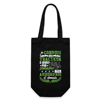 Tracteur Cadeau Humour - Sac à bouteille - noir - Devant