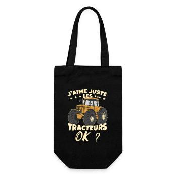 J'Aime Juste Les Tracteurs - Sac à bouteille - noir - Devant