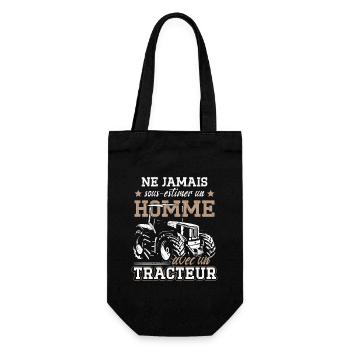 Ne Jamais Sous-Estimer Un Homme Avec Un Tracteur - Sac à bouteille - noir - Devant
