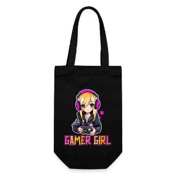 Gaming Console PC Gamer Girl Gamer Girl - Gift Bag for Bottles - black - Front