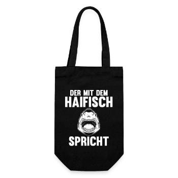 Fische Haifisch - Geschenkbeutel für Flaschen - Schwarz - Vorne