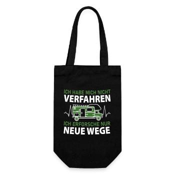 Wohnmobil Spruch Camper Camping Verfahren lustig - Geschenkbeutel für Flaschen - Schwarz - Vorne