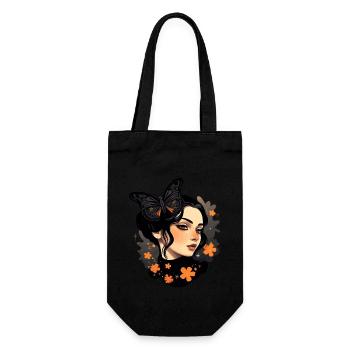 Aesthetic Girl: Gothic Wave Design avec - Sac à bouteille - noir - Devant