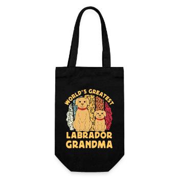 World's greatest Labrador Grandma - Gift Bag for Bottles - black - Front