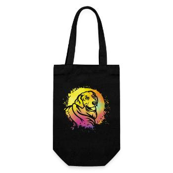 Labrador Retro - Gift Bag for Bottles - black - Front