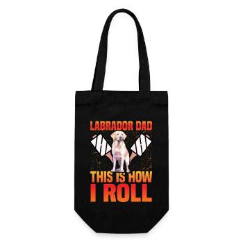 Papa Labrador c’est comme ça que je roule - Sac à bouteille - noir - Devant