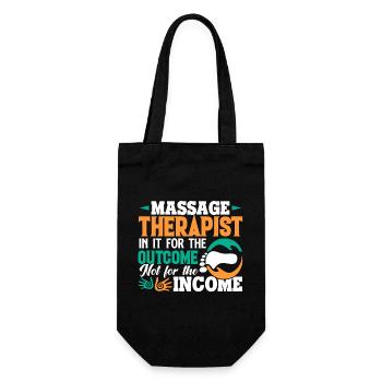 Massage Therapist In It For The Outcome - Gift Bag for Bottles - black - Front