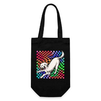 Labrador Retro - Gift Bag for Bottles - black - Front