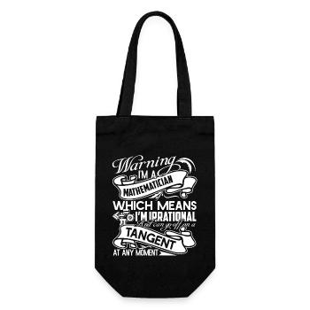 Mathematician Mathematician Warning - Gift Bag for Bottles - black - Front