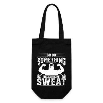 Go and do something that makes you sweat - Gift Bag for Bottles - black - Front