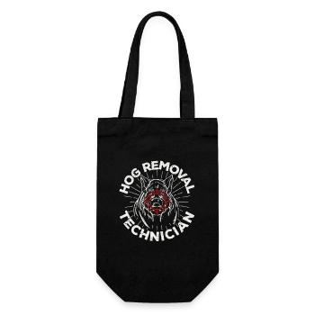 Pig Removal Technician Wild Boar Hunting - Gift Bag for Bottles - black - Front