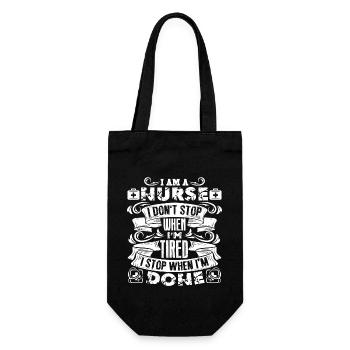 Nurse I Stop When I Am Done - Gift Bag for Bottles - black - Front