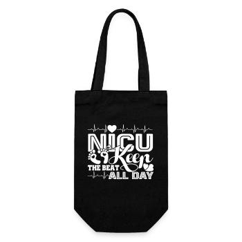 Nicu Nurse Nicu Nurse Keep The Beat All Day - Gift Bag for Bottles - black - Front