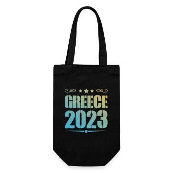 Greece 2023 - Geschenkbeutel für Flaschen - Schwarz - Vorne