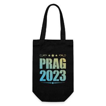 Prag 2023 - Geschenkbeutel für Flaschen - Schwarz - Vorne