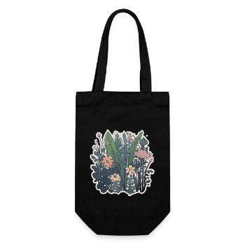 Plants and flowers for nature lovers and gardeners - Gift Bag for Bottles - black - Front