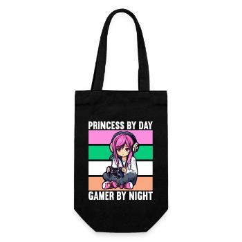 Gaming Konsole PC Zockerin Mädchen Gamer Girl - Geschenkbeutel für Flaschen - Schwarz - Vorne