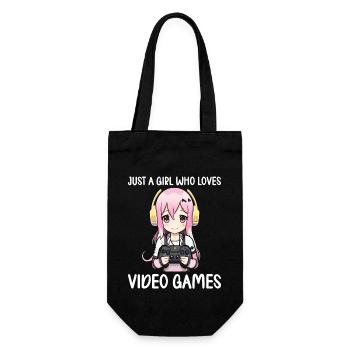Gaming Console PC Gamer Girl Gamer Girl - Gift Bag for Bottles - black - Front