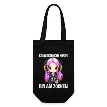 Gaming Console PC Gamer Girl Gamer Girl - Gift Bag for Bottles - black - Front