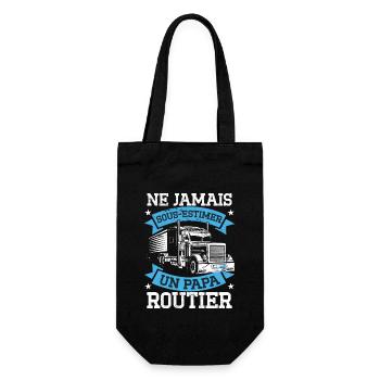 Ne Jamais Sous-Estimer Un Papa Routier - Sac à bouteille - noir - Devant