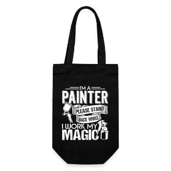 Painter Painter I Work My Magic - Gift Bag for Bottles - black - Front