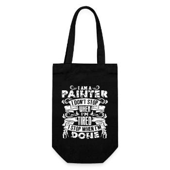 Painter Painter I Stop When I'm Done - Gift Bag for Bottles - black - Front