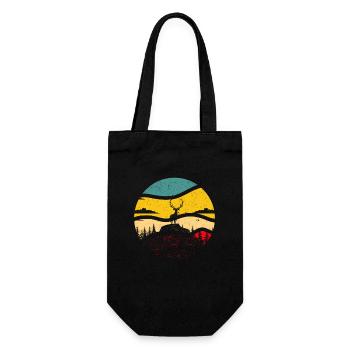 Amerikanischer Elchjäger Retro Vintage Sun Bow - Geschenkbeutel für Flaschen - Schwarz - Vorne