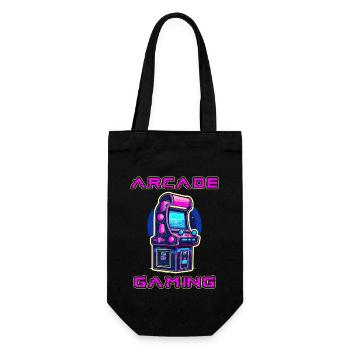 Arcade Gaming Retro Slots Games 80s Gamer - Gift Bag for Bottles - black - Front