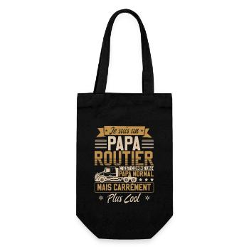 Je Suis Un Papa Routier - Sac à bouteille - noir - Devant