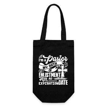 Pastor Pastor Has No Expiration Date - Gift Bag for Bottles - black - Front