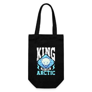 Polar Bear Global Warming Artic Seal hunting Ursus - Geschenkbeutel für Flaschen - Schwarz - Vorne