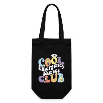 Cool Emergency Nurses Club Registered ER Nurse - Geschenkbeutel für Flaschen - Schwarz - Vorne