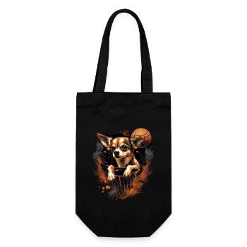 Chihuahua | Basketball | Player | Sport | Dunk | - Gift Bag for Bottles - black - Front